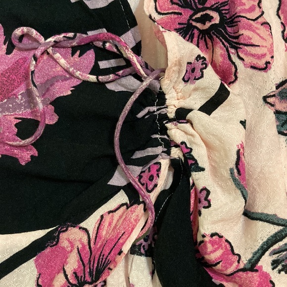 Floral Free People halter XL, pinks and black, NWT - Picture 12 of 15